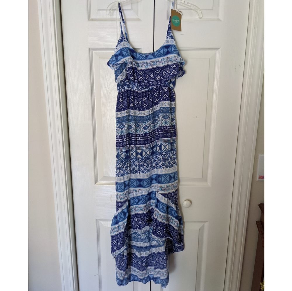 Mudd High-Low Dress w/ Ruffle Top (Size Med)